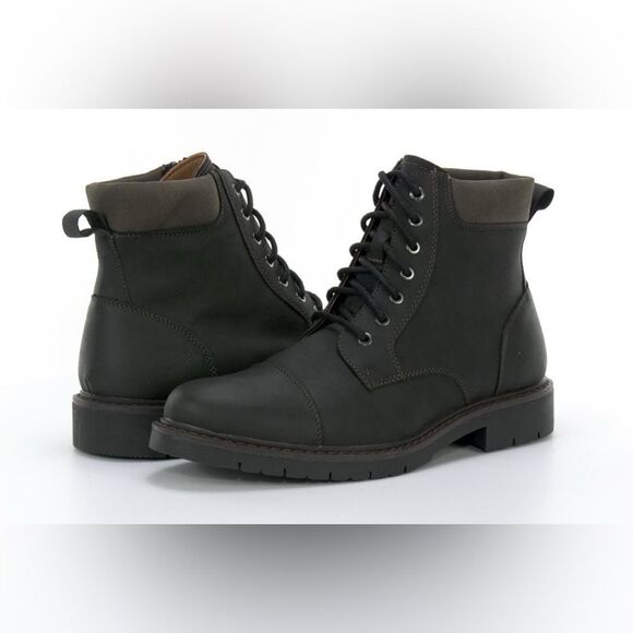 DOCKERS Dudley Black Leather Boots size 12 - Picture 1 of 8